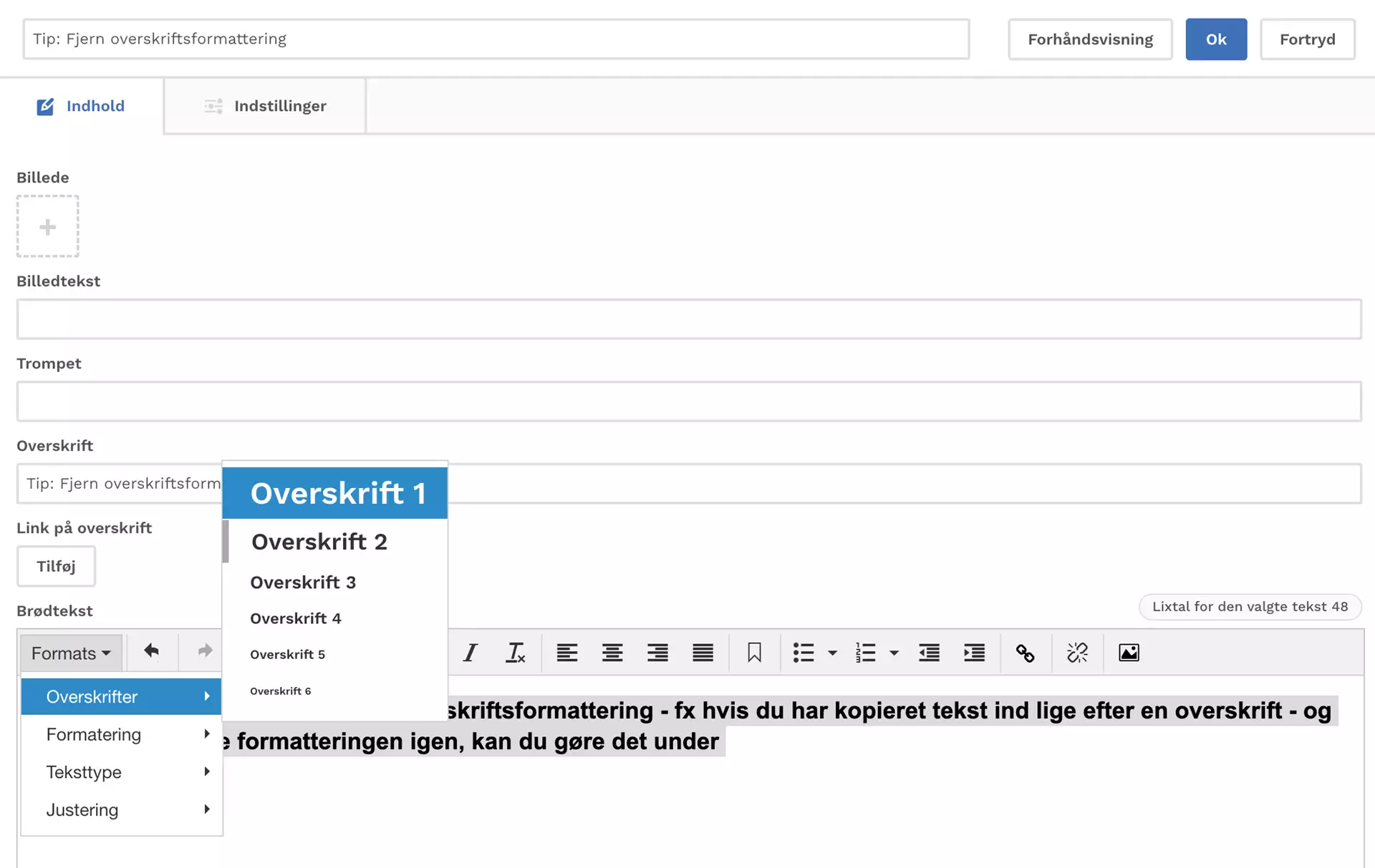 Overskriftsv&aelig;lger
